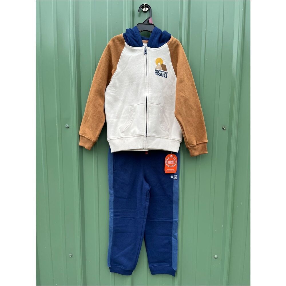 Boys Fleece Zip-Up Hoodie & Sweat Pants Size 6